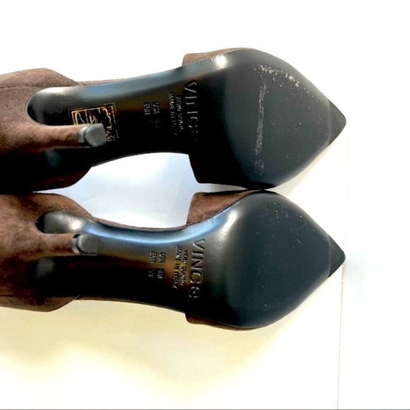 Vince 'D'Orsay' Leather Suede Dark Brown Stiletto, size 8M - Picture 11 of 11